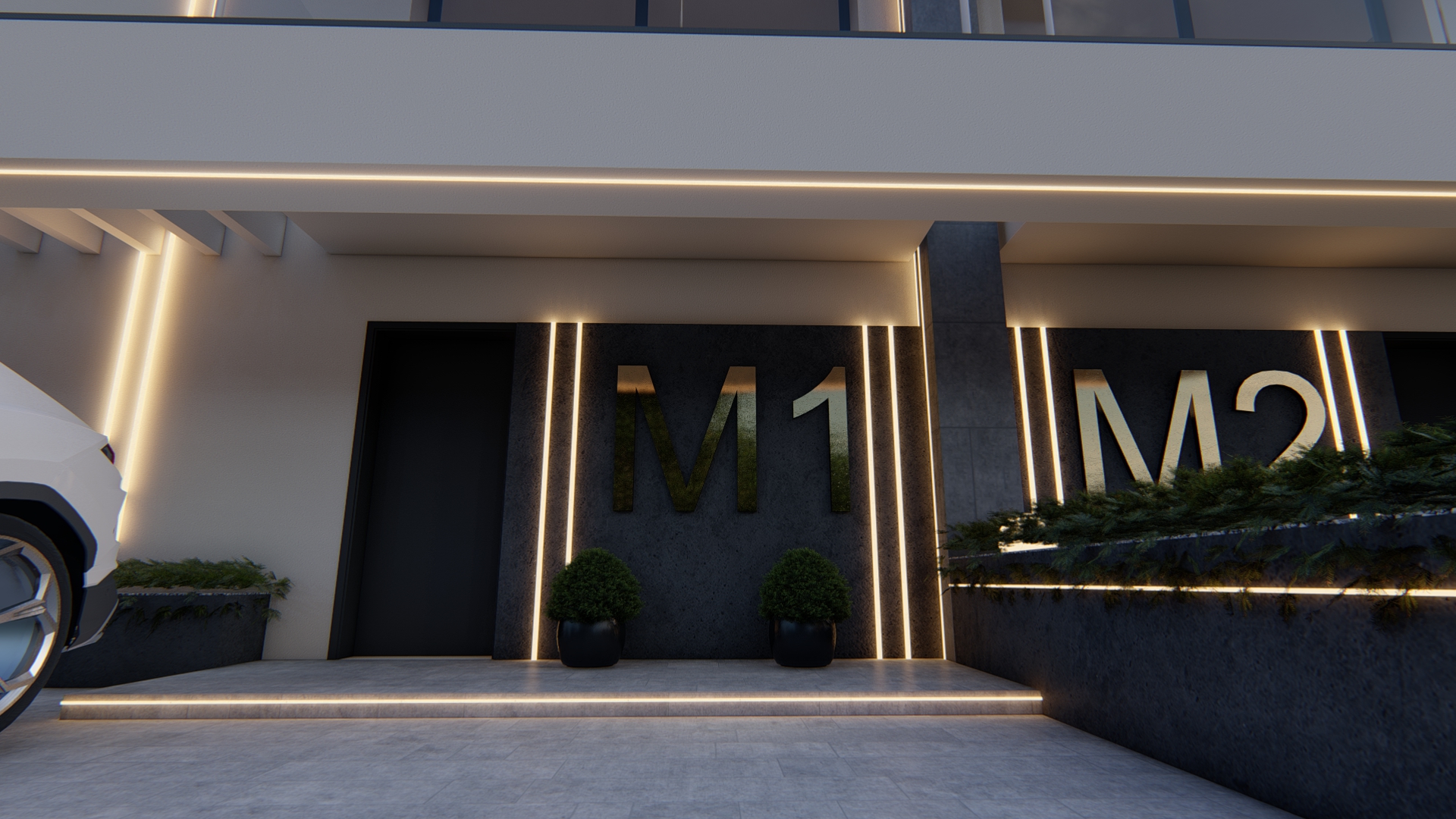 Widok na wejście do domu