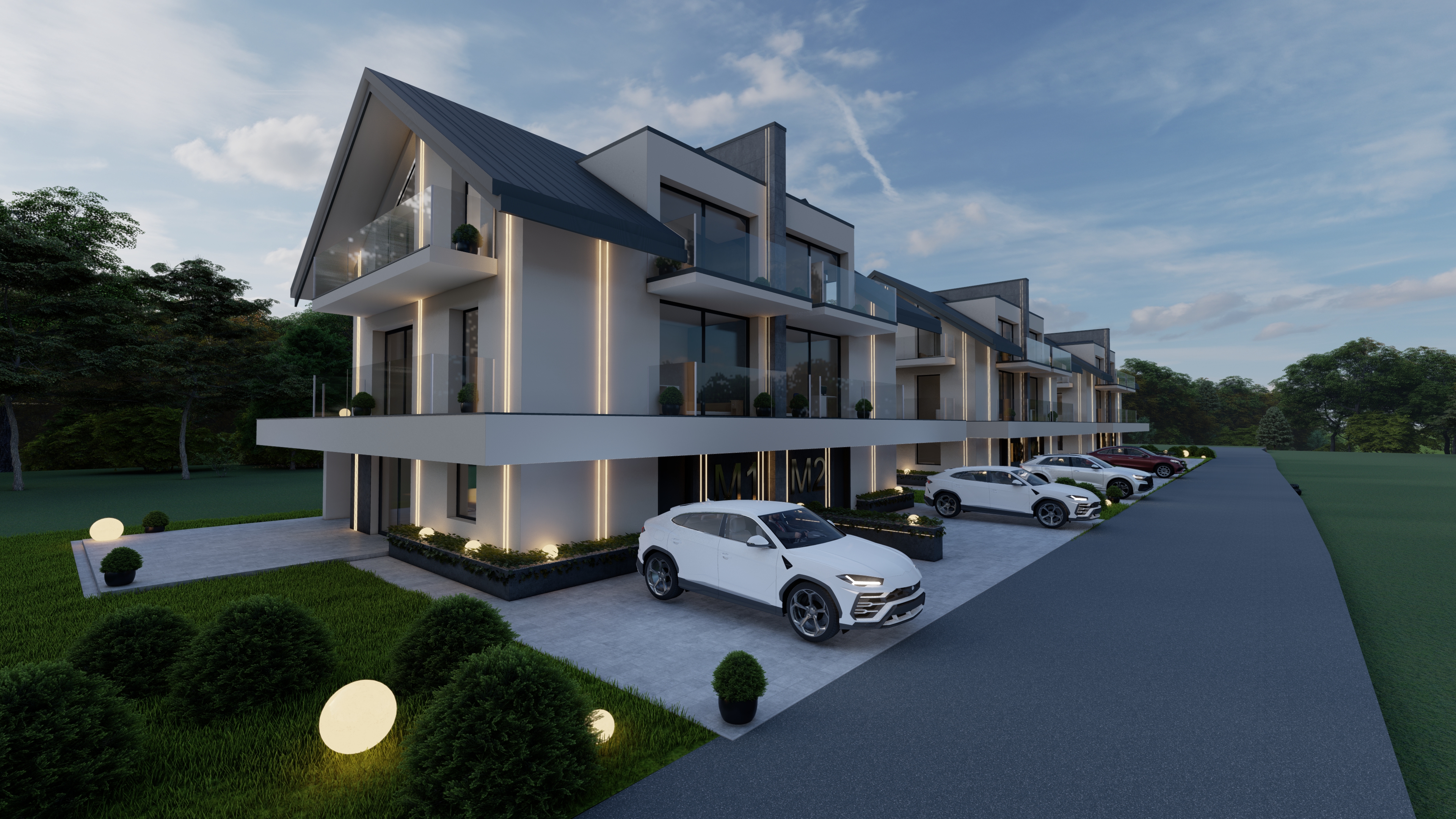 Widok z lewej strony na bliźniak 3