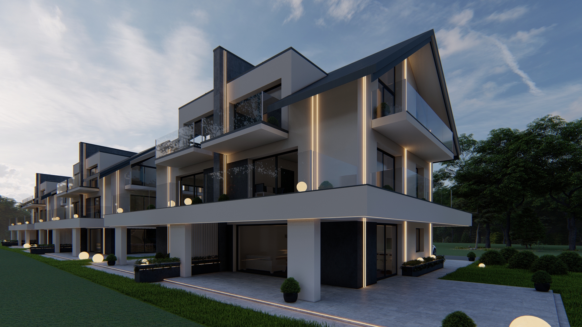 Widok z prawej strony na bliźniak 3