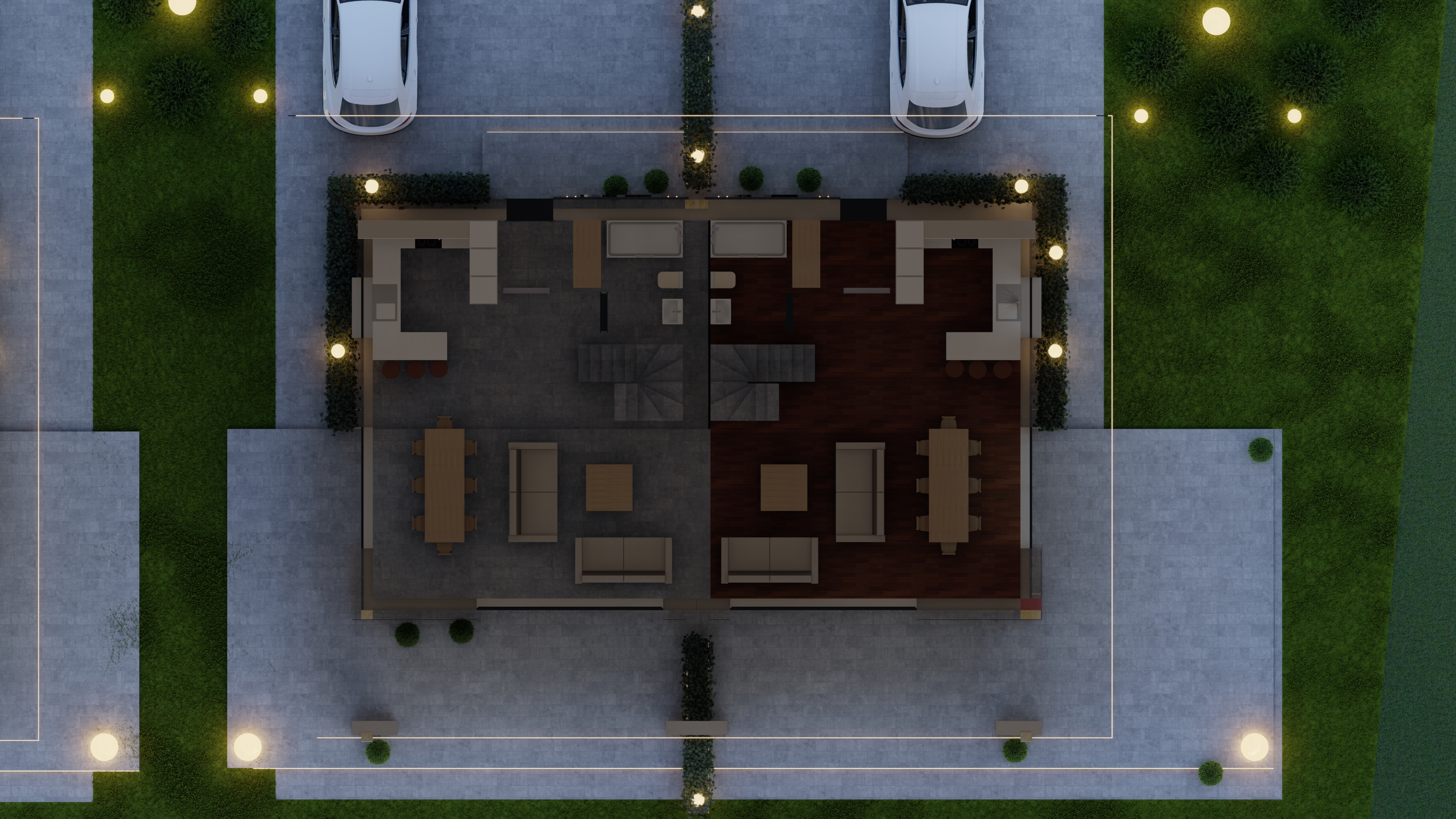 Wizualizacja piętra – widok z góry